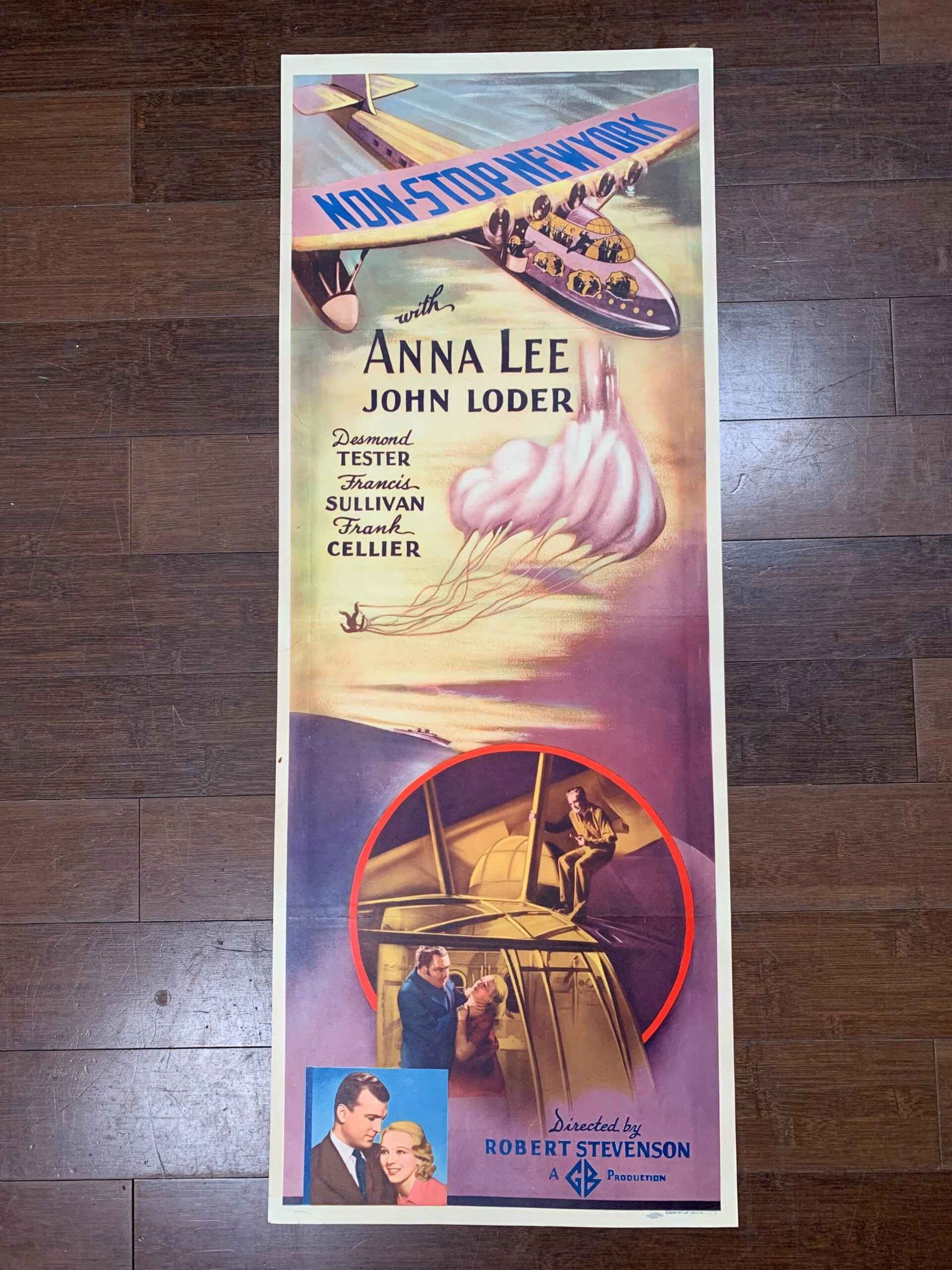 Non-Stop New York - Anna Lee (1937) US Insert Movie Poster LB: Non-Stop New York - Anna Lee (1937) US Insert Movie Poster LB, Please refer to the attached photos to determine the condition of this original vintage item. Note: LB means Linen Backed. Ready for you