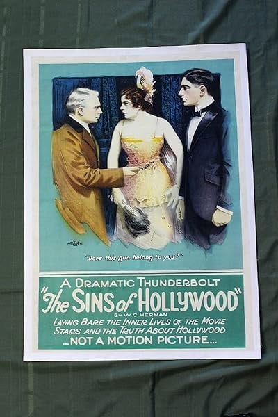 The Sins Of Hollywood W.C. Herman (1920) One Sheet Stage Play Poster LB: The Sins Of Hollywood W.C. Herman (1920) One Sheet Stage Play Poster LB, Please refer to the attached photos to determine the condition of this original vintage item. Note: LB means Linen Backed. Read