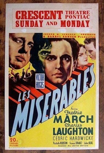 Les Miserables - Charles Laughton (1935) US Window Card Movie Poster: Les Miserables - Charles Laughton (1935) US Window Card Movie Poster, Please refer to the attached photos to determine the condition of this original vintage item. Note: LB means Linen Backed. Ready f