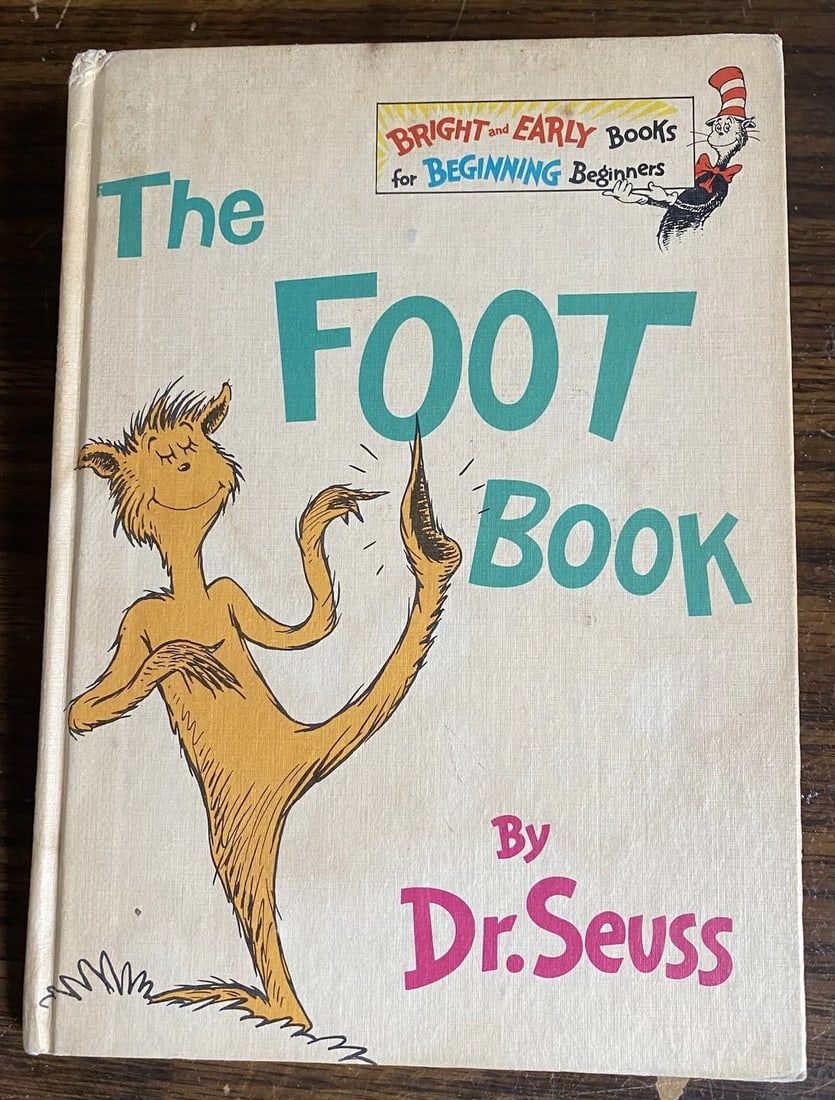 Dr. Seuss THE FOOT BOOK 1968 1st ED/Print Random House BCE HC No DJ Good+ (1 of 9)