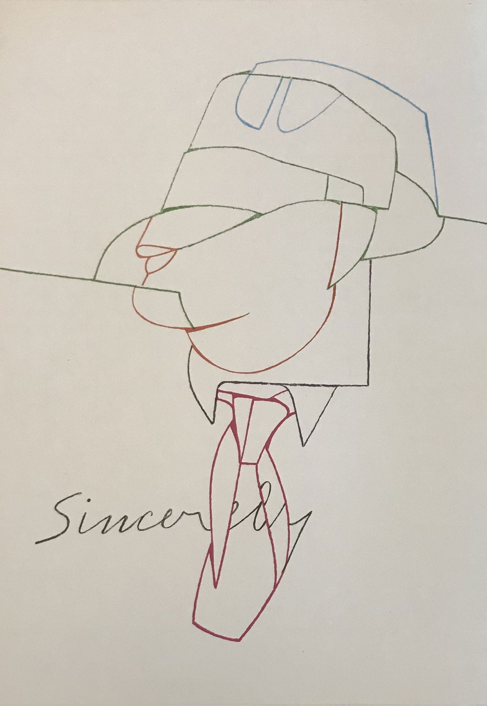 Adami Lithograph DM09188 Derriere le Miroir 1970: Title: Adami Lithograph DM09188 Derriere le Miroir 1970 Artist: Adami, Pop Art, Sale Description: Artist: Valerio Adami Country: Italy Title: Untitled - DM09188 Medium: Original Lithograph Marks: Not