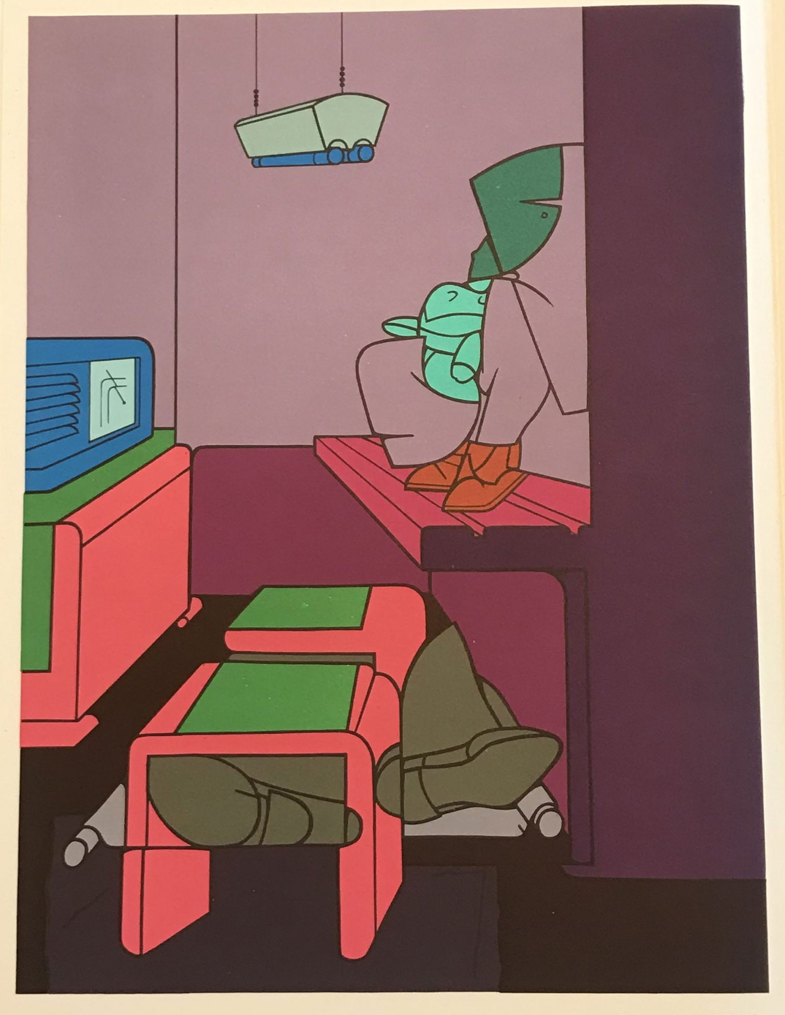 Adami Original Lithograph DM05188 Derriere le Miroir 1970: Title: Adami Original Lithograph DM05188 Derriere le Miroir 1970 Artist: Adami, Pop Art Description: Artist: Valerio Adami Country: Italy Title: Untitled - DM05188 Medium: Original Lithograph Marks: N