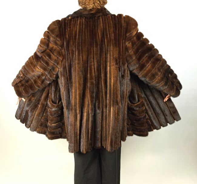 BROWN MINK FUR COAT EU: XXL - US:24 (1 of 1)