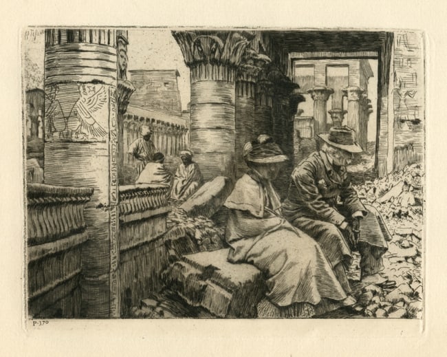 James Tissot original etching: itle: James Tissot original etchingDescription: Medium: original etching. Executed by Tissot for the "Rene Mauperin" suite of etchings, published in Paris in 1884 by Charpentier in a limited edition o