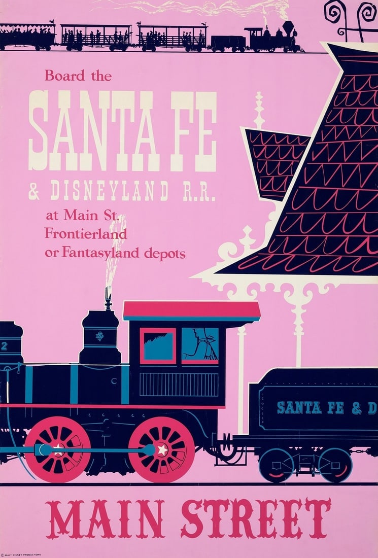 Disneyland Santa Fe Railroad Poster (1 of 1)