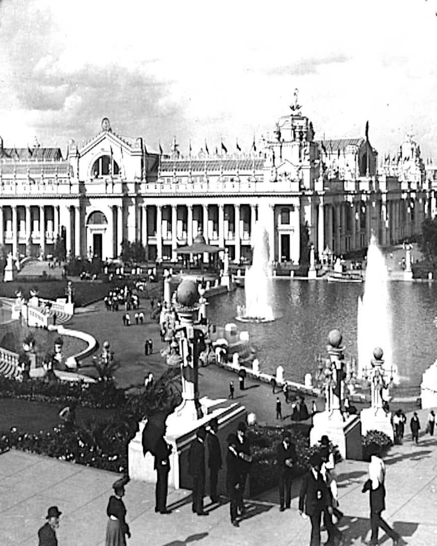 1904, Magnificent Palace of Electricity, observed from Cascade Gardens, Louisiana Purchase: Title: 1904, Magnificent Palace of Electricity, observed from Cascade Gardens, Louisiana Purchase Exposition, St. Louis. Artist/Source: H.C. WHITE Original Date: SEE TITLE Dimensions: 8X10 or 10X8 ACC