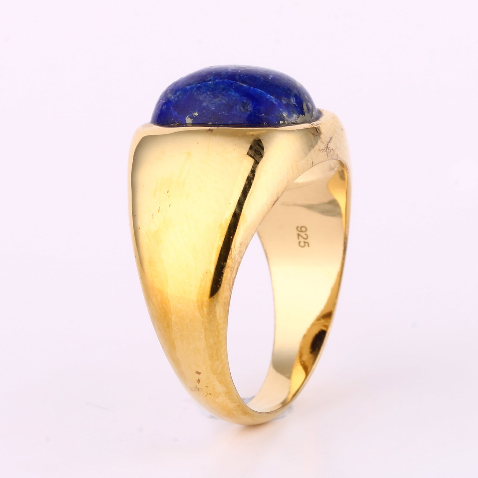 Ring: Lapis CAB Cushion 12x10mm (1 of 5)