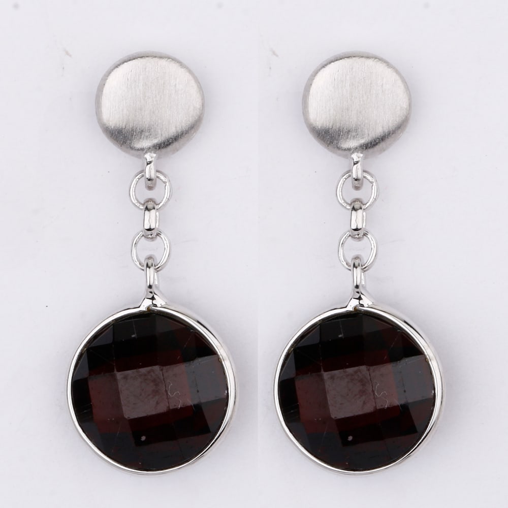 Ring: Hydrabadi Garnet Briolite Round 9.00mm ( Height 4.30mm ): 2Pcs ( Rollo Chain: 5Links ) ( Matte (1 of 1)