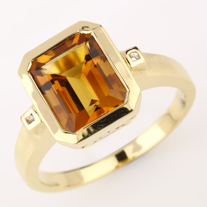 Ring: Madeira Citrine Octagon 11x9mm (1 of 1)