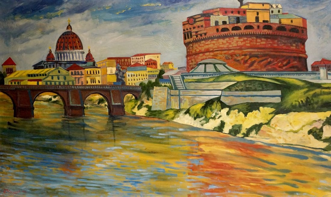 Oil painting Rome Sergey Borisovich Yukhimov (1 of 8)