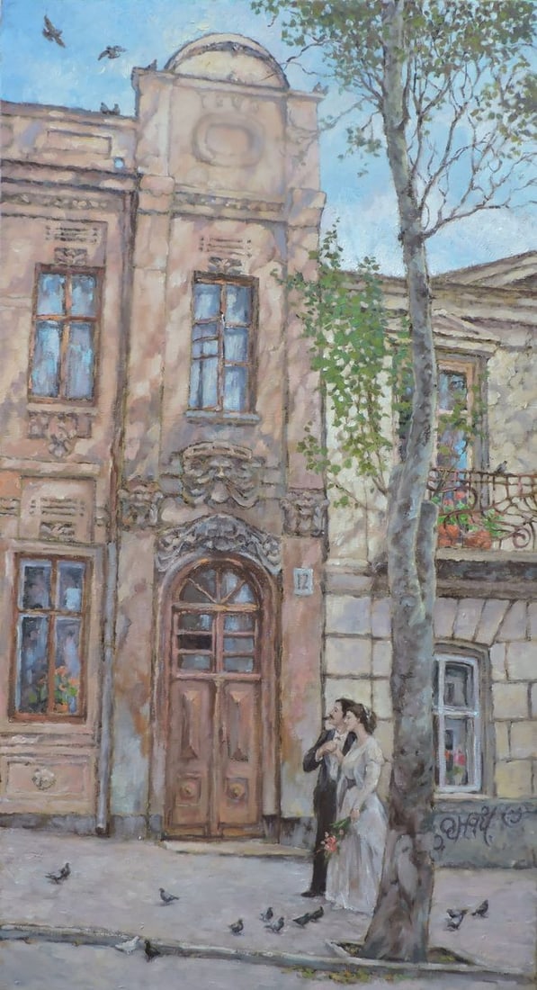 Oil painting Dream City Procach Olesia: Title: Oil painting Dream City Procach Olesia Description: Procach 15 *** ABOUT THIS PAINTING *** * TITLE: "Dream City" * ARTISTS: Procach Olesia * SIZE: 110x60 cm/'43.30x23.62 inches' * MEDIUM: oil,