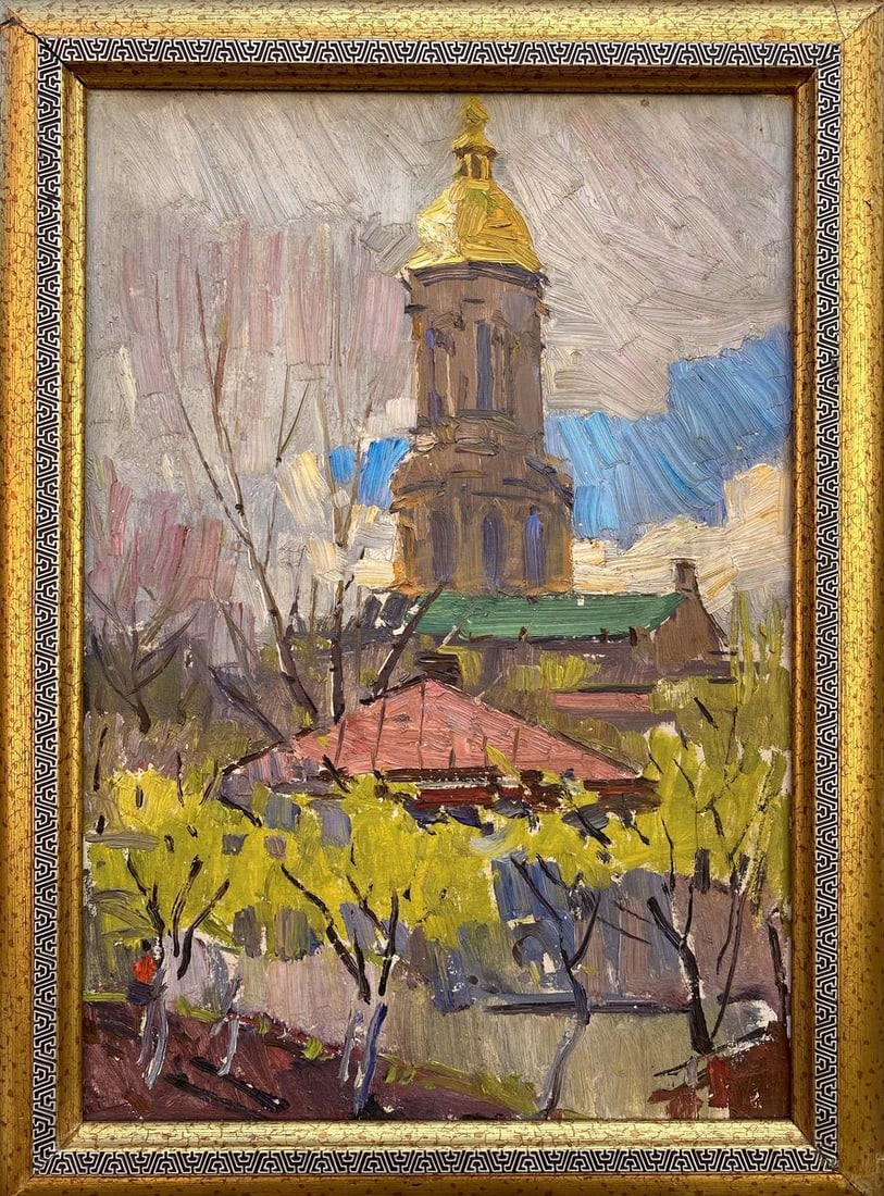 Oil painting Church landscape Belsky Mikhail Gavrilovich (1 of 10)