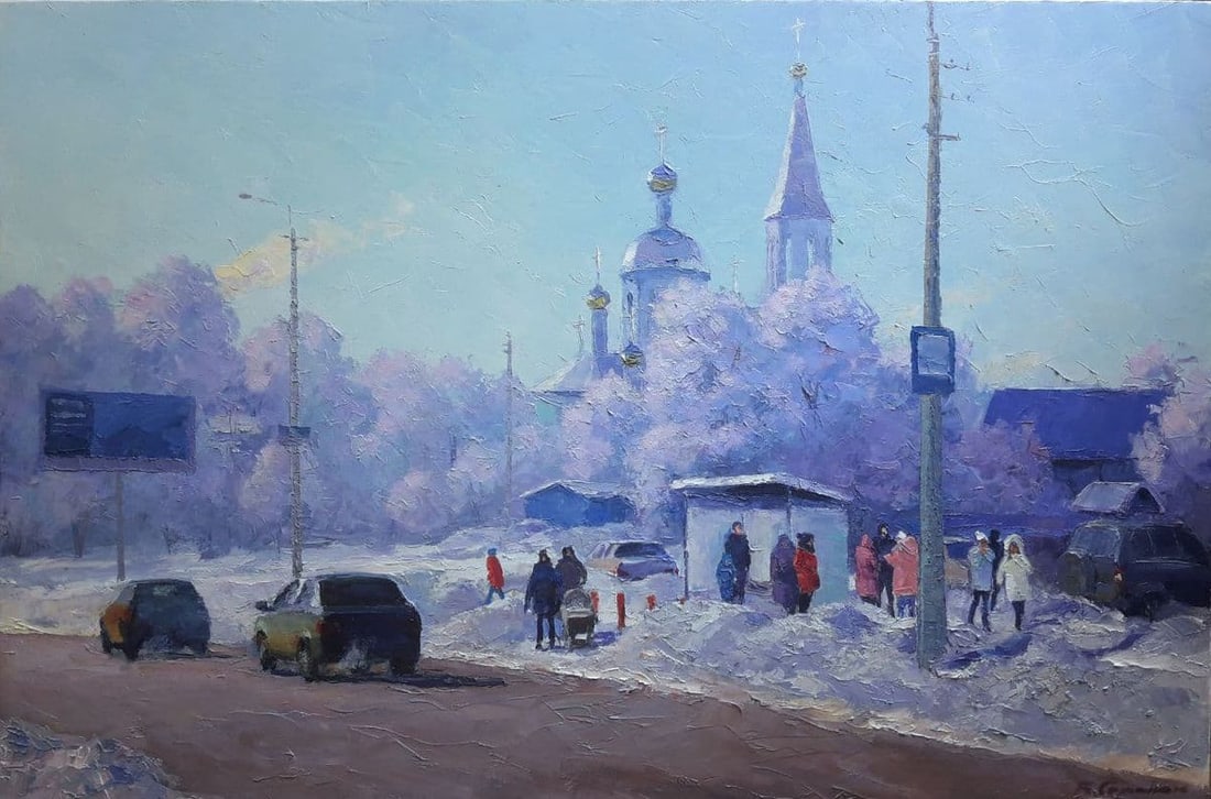Oil painting Kremenchug. Cossack stop Serdyuk Boris Petrovich (1 of 10)