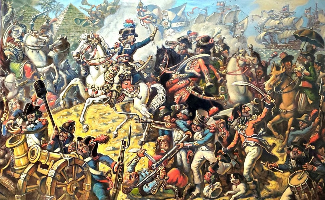 Oil painting Napoleon in Egypt Daniil Litvinov: Title: Oil painting Napoleon in Egypt Daniil Litvinov Description: Litv 1162*** ABOUT THIS PAINTING **** TITLE: "Napoleon in Egypt"* ARTISTS: Daniil Litvinov* SIZE: 91x147 cm/'35.82x57.87 inches'* MED