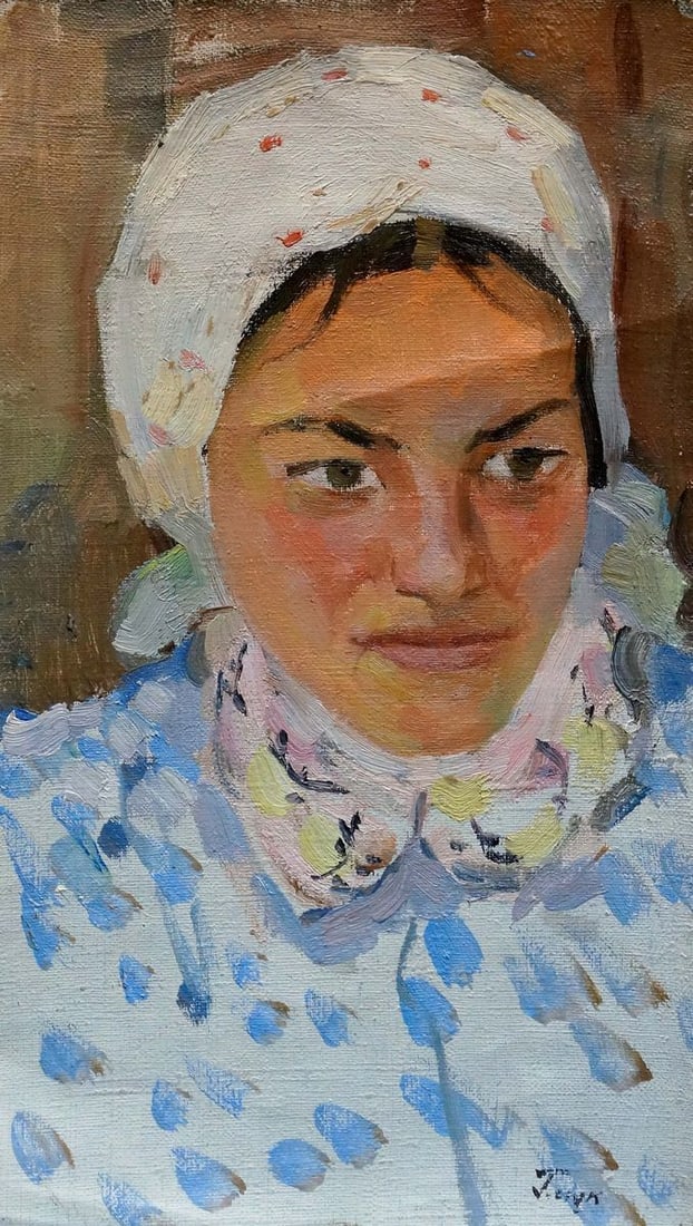 Oil painting Portrait of a girl Glyuk Gavriil Martynovich (1 of 8)
