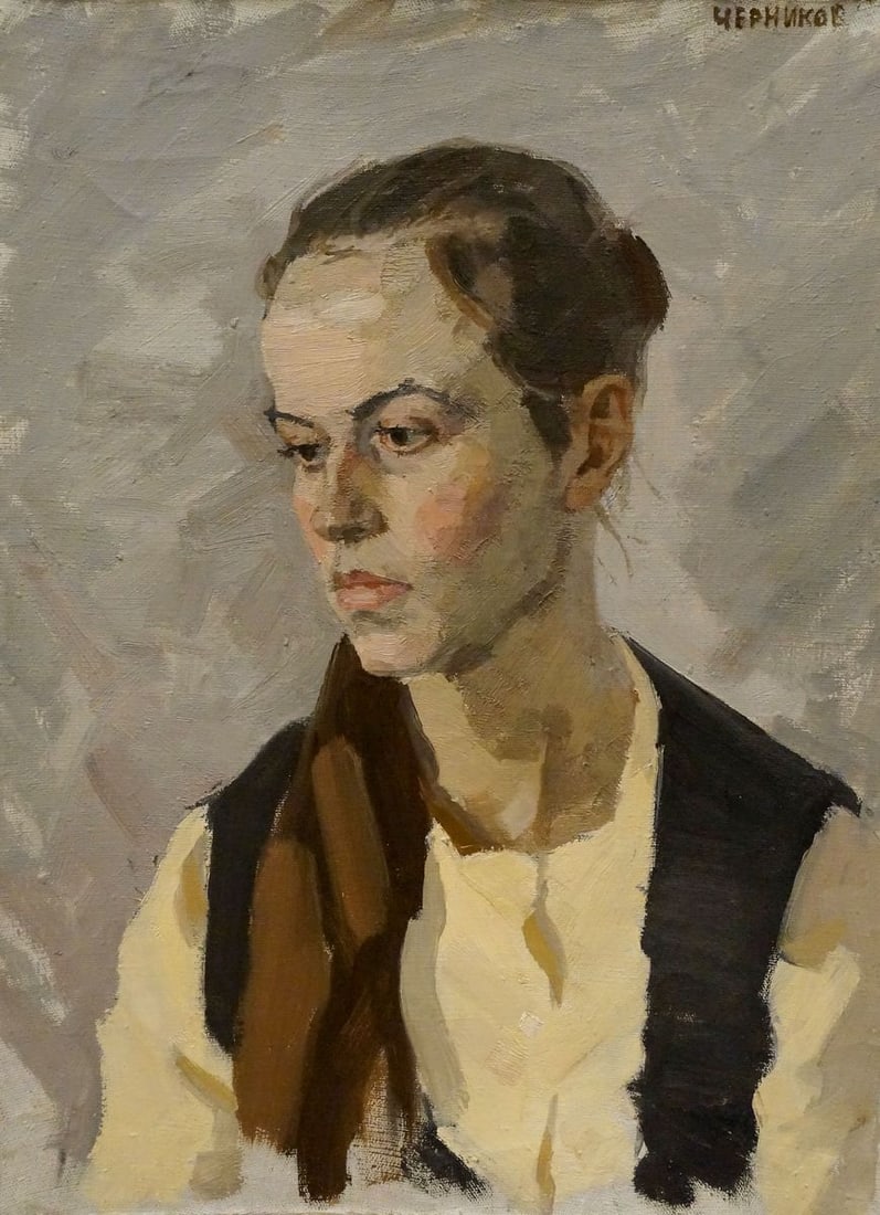 Oil painting Portrait of a girl Chernikov Nikolay Vladimirovich (1 of 8)