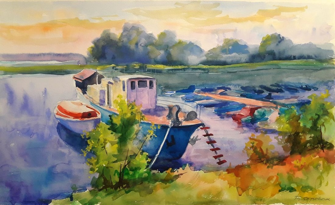 Watercolor painting Berth Serdyuk Boris Petrovich (1 of 5)