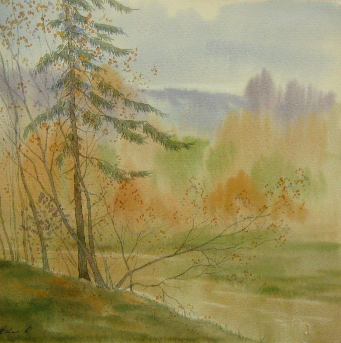 Watercolor painting October Kalebets Valery (1 of 5)
