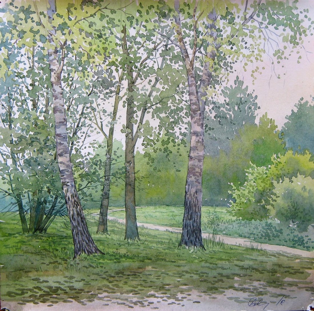 Watercolor painting July. Etude Kalebets Valery (1 of 5)