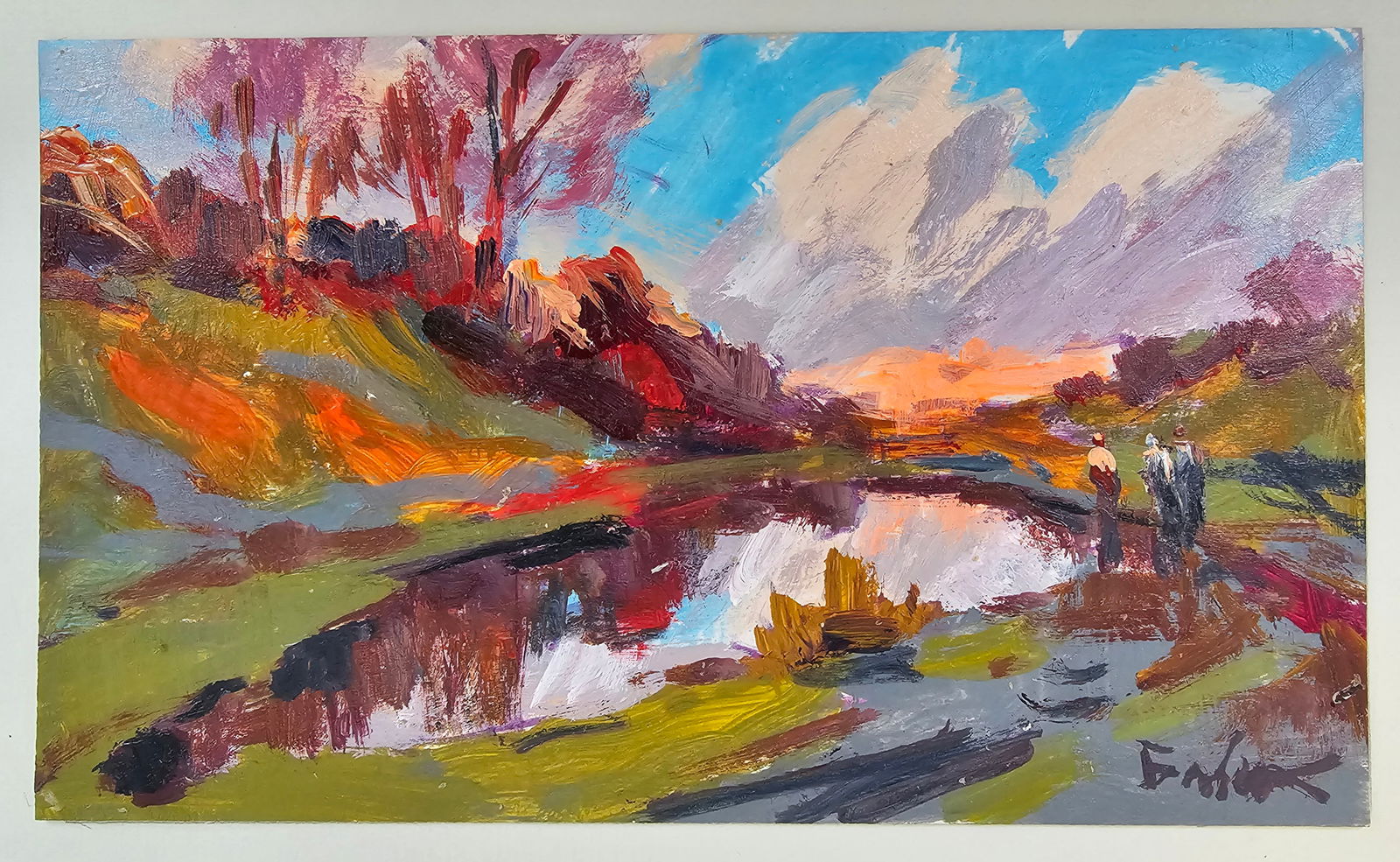 Acrylic painting by the lake Vyacheslav Petrovich Babac (1 of 11)