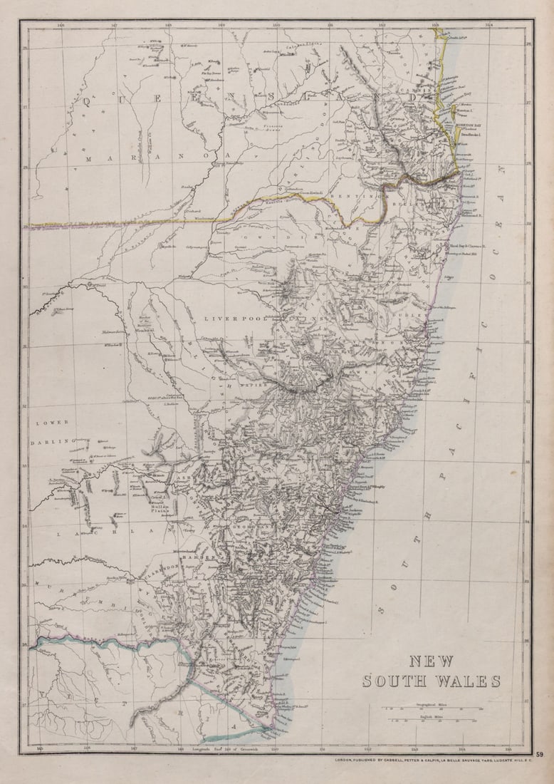 NEW SOUTH WALES boundary adopted on the suggestion of W Dennison WELLER 1868 map (1 of 1)