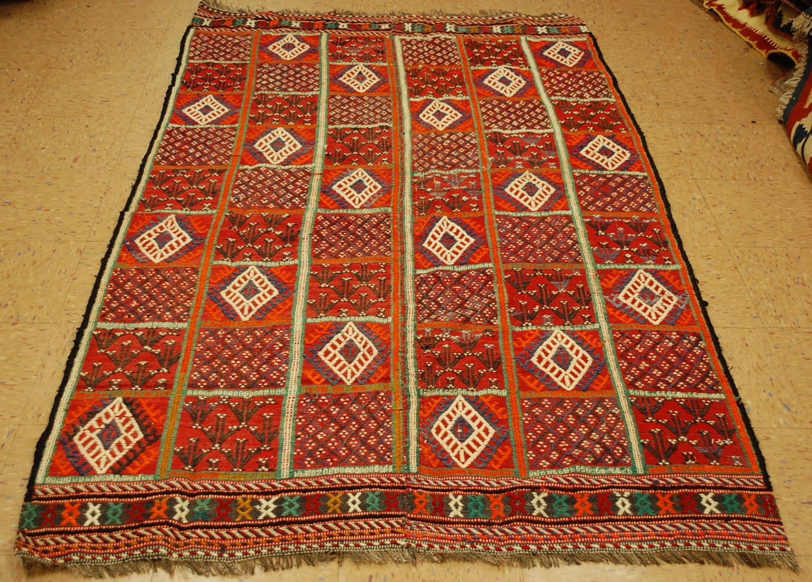 CAUCASIAN SOUMAK KILIM RUG 4'6" x 7'6" (1 of 12)