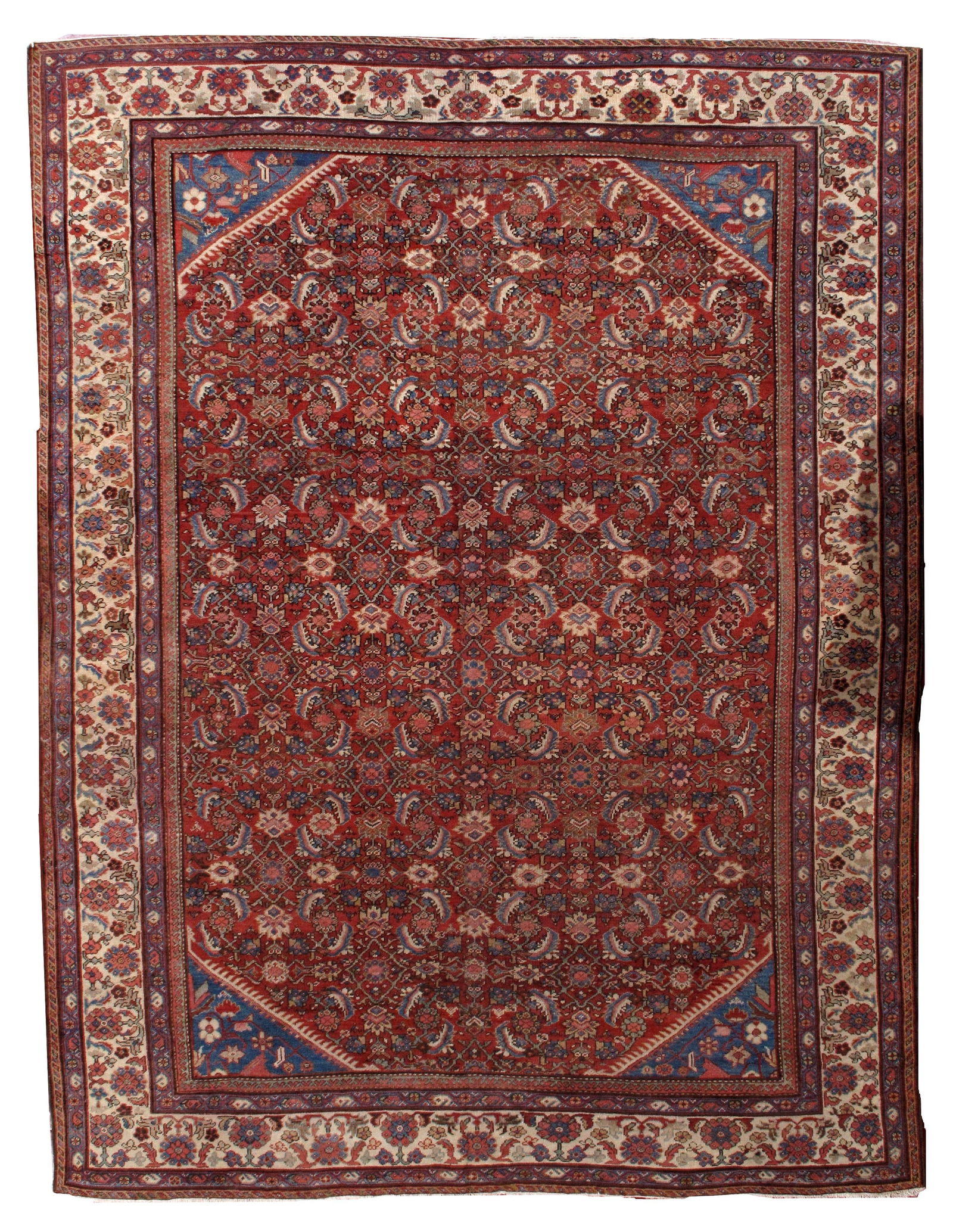 Hand made antique Persian Mahal rug 8.9' x 11.7' ( 274cm x 359cm ) 1900 (1 of 10)