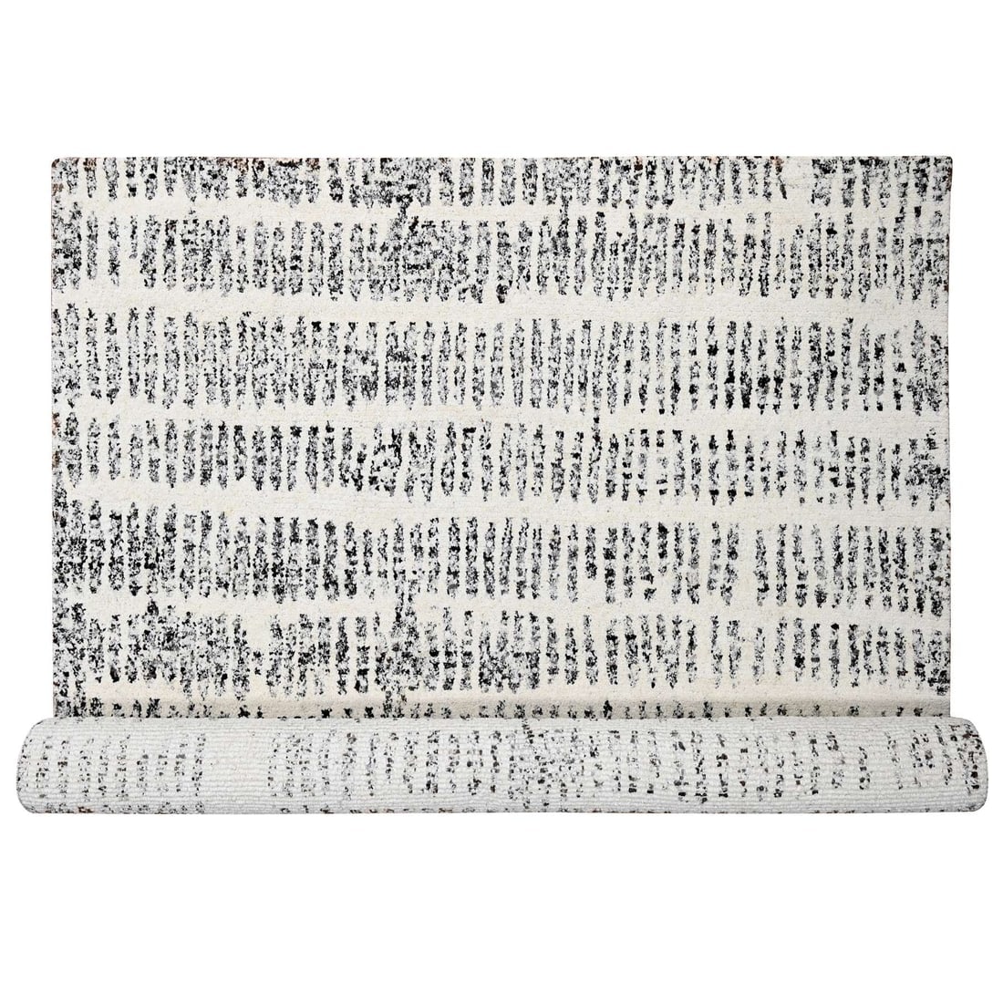 White Heat Modern Design Wool Hand Knotted Oversized Oriental Rug: Title: White Heat Modern Design Wool Hand Knotted Oversized Oriental Rug Description: This is a truly genuine one-of-a-kind. It has been Knotted for months and months in the centuries-old weaving craf