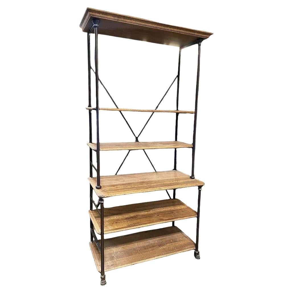 10' Foot Industrial Barn French Style Narrow Library Iron Book Shelf Etagere (1 of 20)