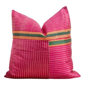 Aliva Antique Mashru Tribal Square Pillow