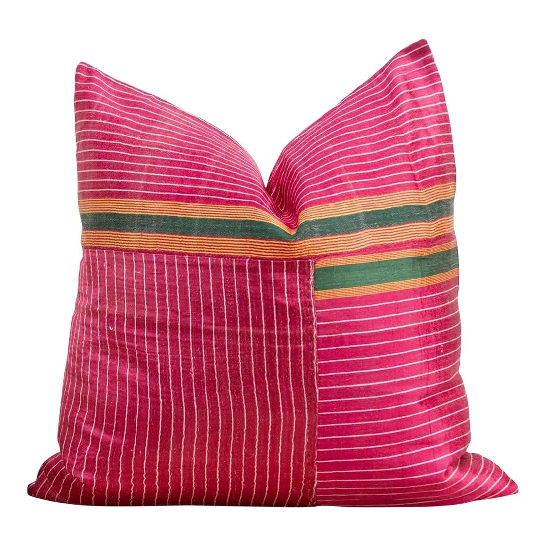 Aliva Antique Mashru Tribal Square Pillow (1 of 7)