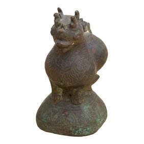 Large 19th Century Chinese Bronze Opium Weight