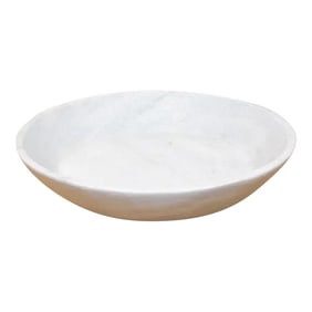 Round White Marble Bowl
