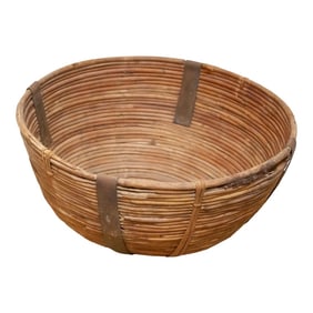 Large Handwoven Farmhouse Basket