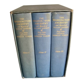 Set of 3 Books the Washington Ancestry 1932 Edition