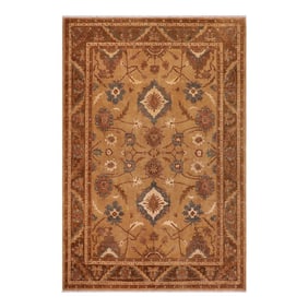 1980s Boho Chic Ziegler Brass Taupe Hand-Knotted Wool Rug - 9'0'' X 11'8''