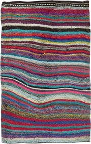 Vintage Persian Flatweave Kilim Rug – Size: 3' 1" X 4' 7"