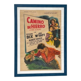 Original Camino Del Hierro (Buckskin Frontier) Poster Circa 1940s