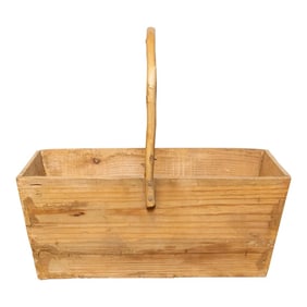 Long Farmhouse Bamboo & Wooden Basket