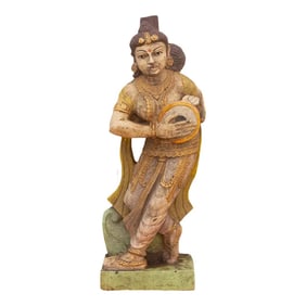 Southern Indian Antique Painted Figure