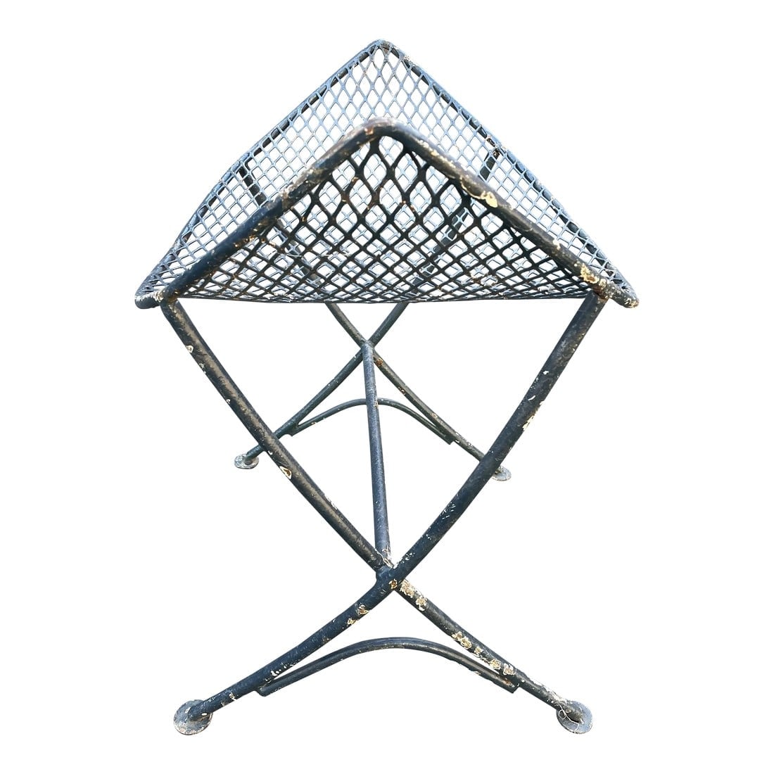 Mid 20th Century Maurizio Tempestini Salterini Clamshell Orange Slice Ottoman: Here is a hard to find footstool or ottoman that was designed by Maurizio Tempestini and made by Salterini and matches the clamshell or orange slice pieces, it is unsigned but has all the characterist