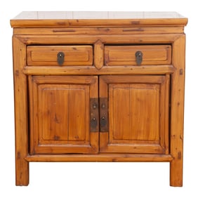 Small Antique Cedar Bedside Cabinet