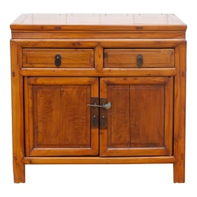Antique Chinese Cedar Rustic Cabinet