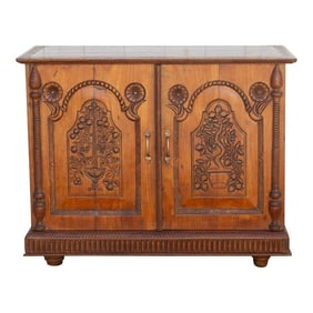 Antique Carved Anglo Indian Buffet Cabinet