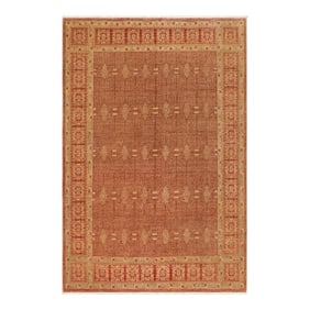 Classic Ziegler Brown Copper Hand-Knotted Wool Rug - 8'1'' X 9'7''