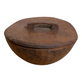 Vintage Carved Wooden Spice Bowl
