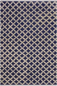 1990s Modern Moroccan High-Low Pile Wool Rug - 5'2 X 7'3