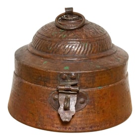 Vintage Hand-Hammered Copper Chapti Box