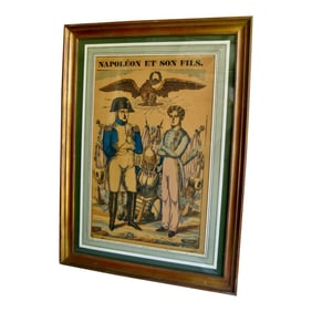 Early 20th Century Napoleon I and Son Print, Framed