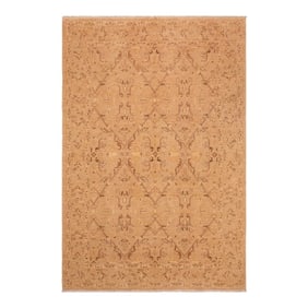 Bohemien Ziegler Tan Brown Hand-Knotted Wool Rug - 6'0'' X 9'1''